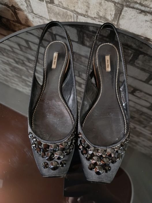 Женские Miu Miu Босоножки Чёрные 39