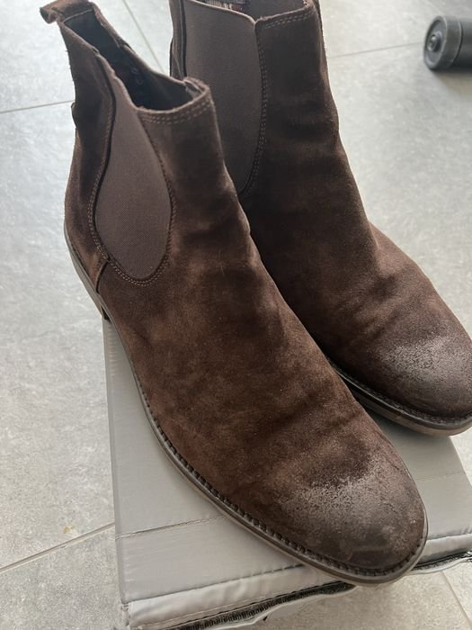 Uomo Tommy Hilfiger Stivali Marrone Suede 45