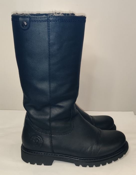 Женские Panama Jack Ботинки Чёрные Кожа 36