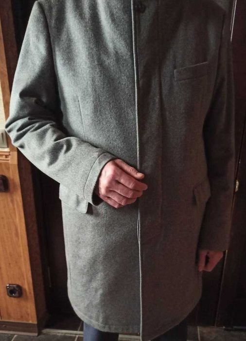 Мужской Herno Пальто Серый Кашемир 46