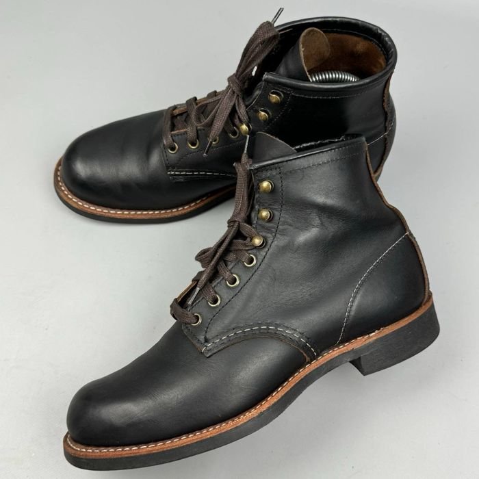 Men Red Wing Boots Black Leather 42
