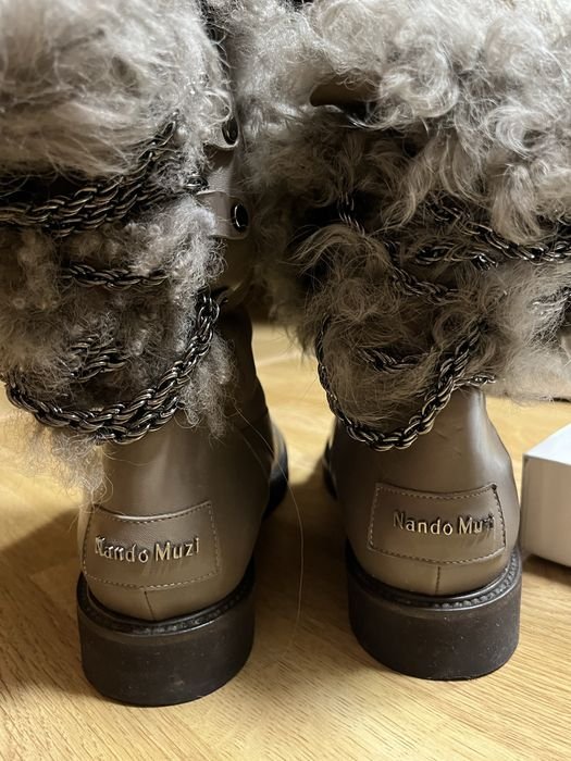 Женские Nando Muzi Сапоги Серый Кожа 39