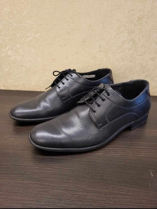 Herren Lloyd Schuhe Schwarz Leder 43