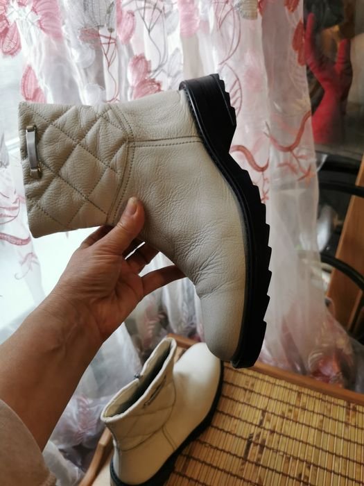 Женские Marina Rinaldi Полусапоги Молочный Кожа 39