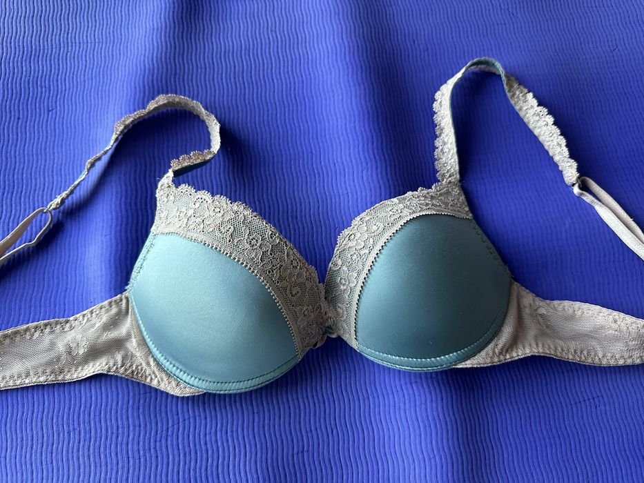 Women Intimissimi Push-Up Bra Black Fabric 70A