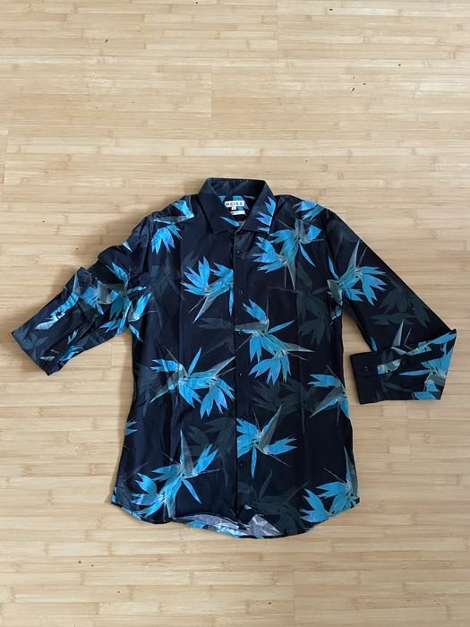 Мужской Reiss Рубашка Чёрный Хлопок 38