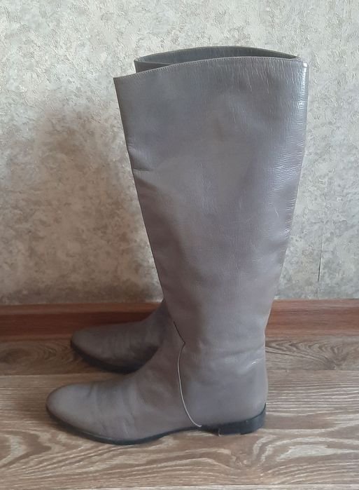 Женские Sergio Rossi Чоботы Сірий Шкіра 40
