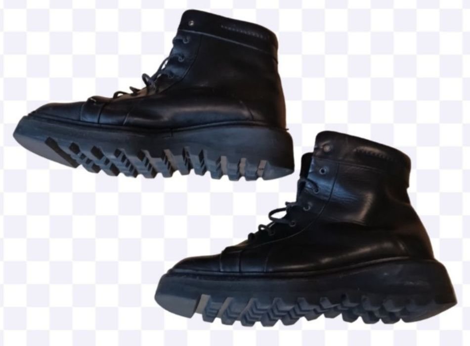 Men Gianfranco Ferre Boots Black Leather 41