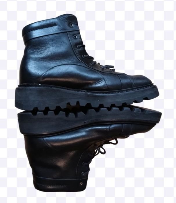Men Gianfranco Ferre Boots Black Leather 41