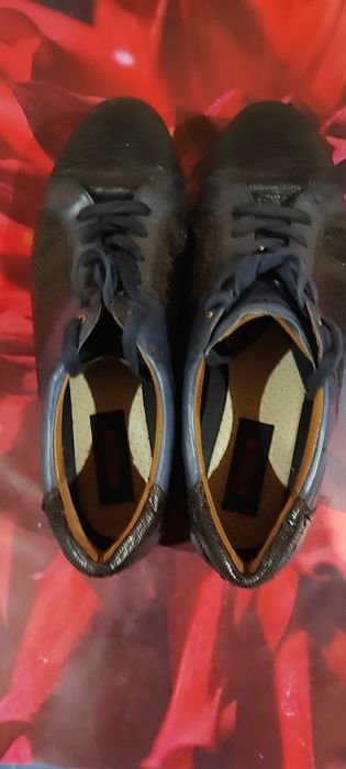 Мужской Geokc Туфли Чёрный Натуральная кожа 45