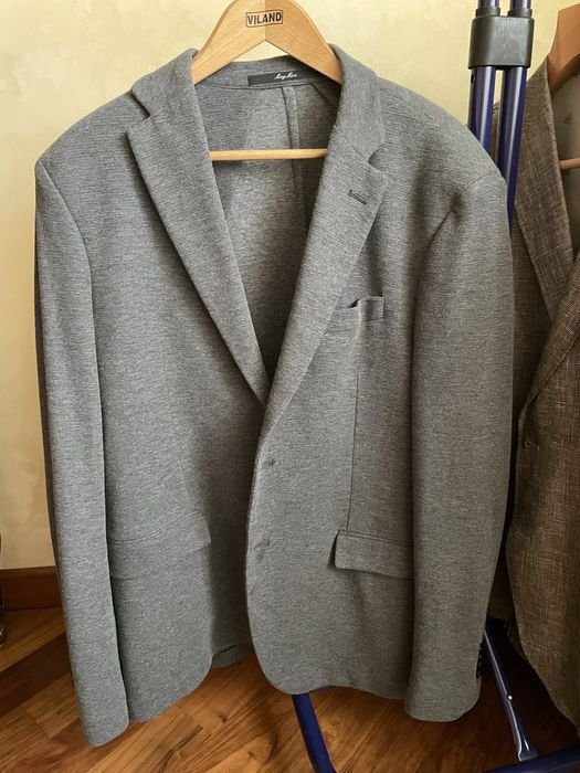 Мужской Mango Пиджак Бежевый Хлопок 52