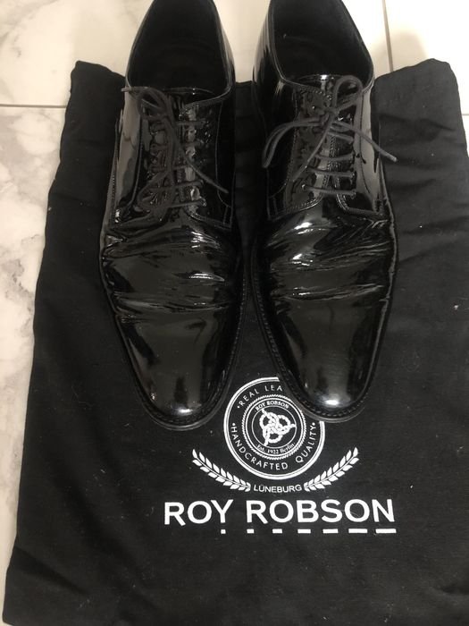 Men Roy Robson Heels Black Patent Leather 42