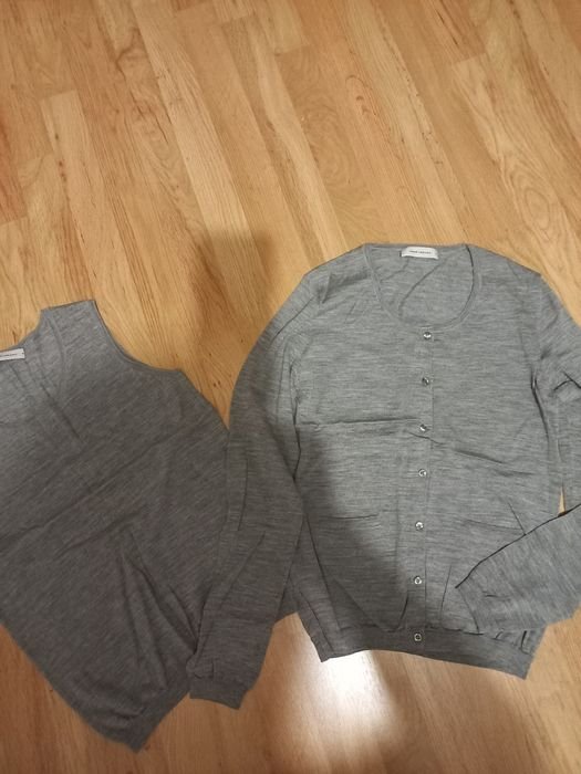 Women Rene Lezard Set Grey Merino Wool M
