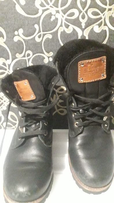 Женские Panama Jack Ботинки Чёрные Кожа 40