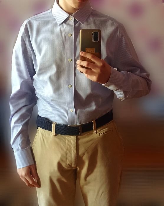 Мужской Banana Republic Рубашка Фиолетовая Бавовна