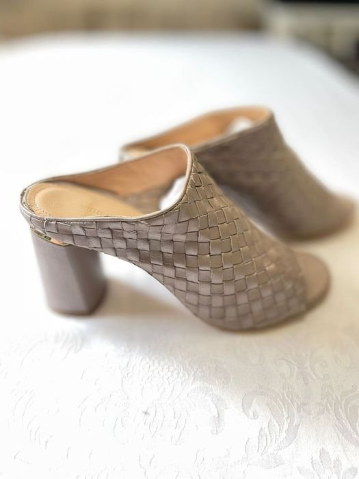 Women Heels Brown Leather 39