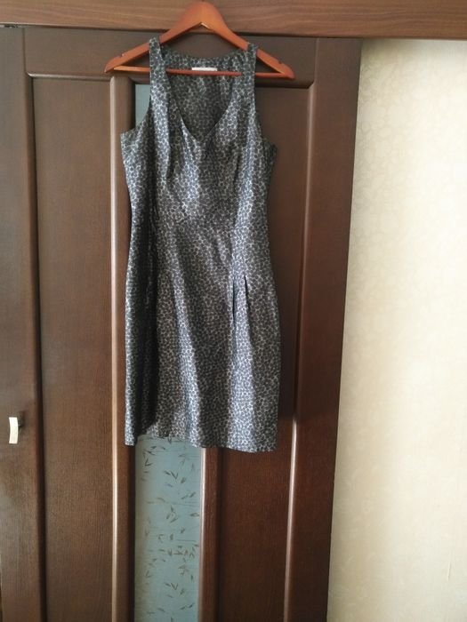 Женское Rene Lezard Платье Серое Шелк 36