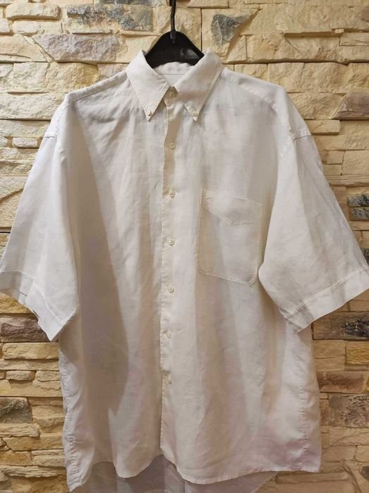 Мужская Daniel Hechter Сорочка Белая Лён 40