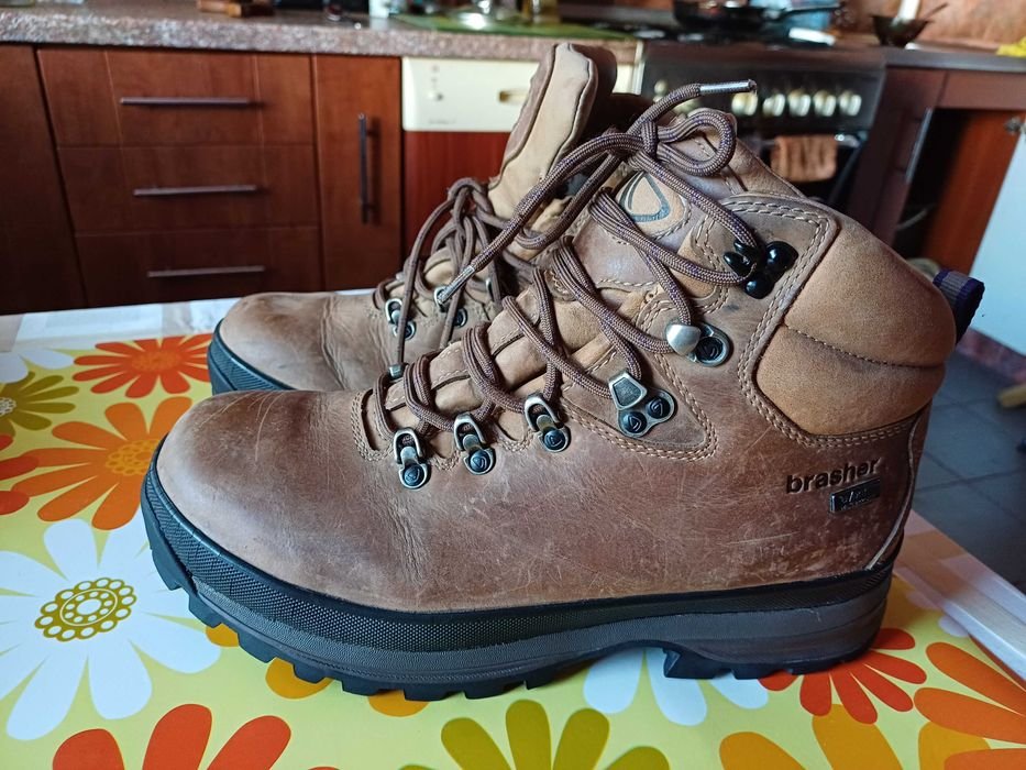 Men Brasher Boots Brown Leather 41