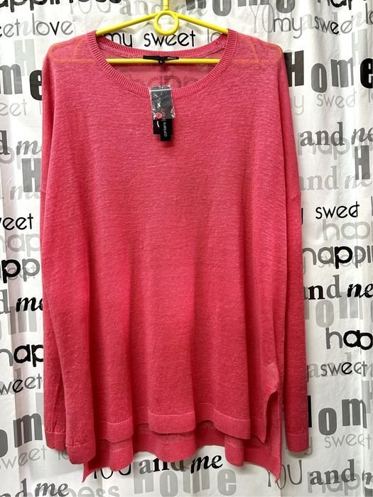 Women Etam Blouse Pink Linen 44