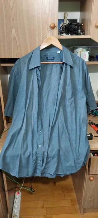 Мужской XACUS Рубашка Серый Хлопок 42