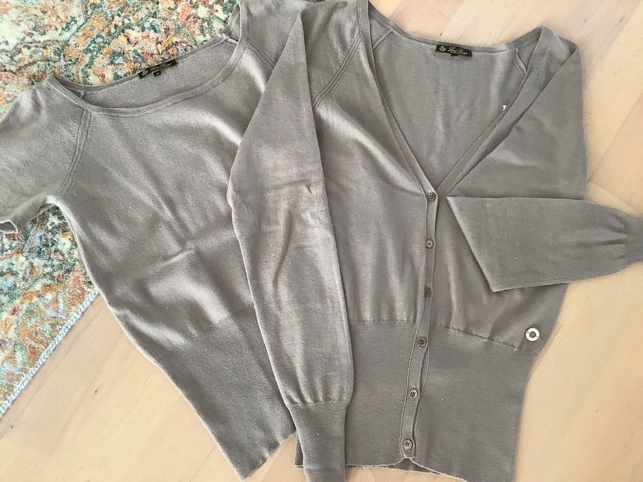 Donna Loro Piana Maglione Cappuccino Cashmere 34