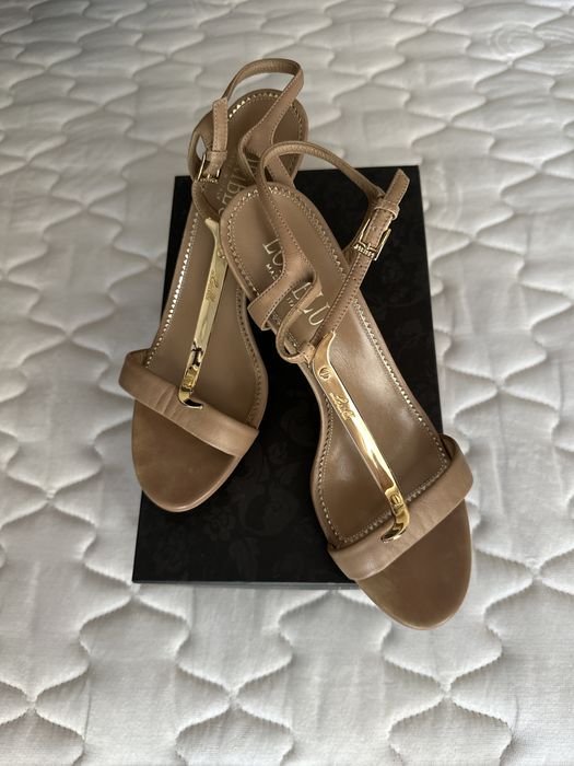 Женские Босоножки Бежевые Кожа 39.5