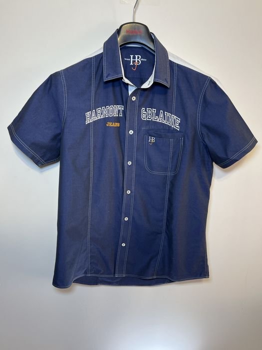 Мужская Harmont&Blaine Сорочка Тёмно-синий Хлопок
