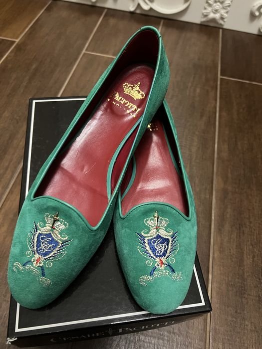 Donna Cesare Paciotti Tacchi Verde Suede 38