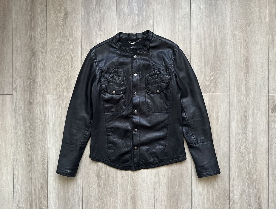 Мужской AllSaints Куртка Чёрная Кожа