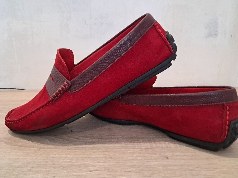 Men ROY ROBSON Loafers Red Suede 43
