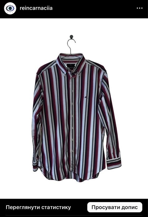 Мужской Hugo Boss Рубашка Різнокольоровый Бавовна