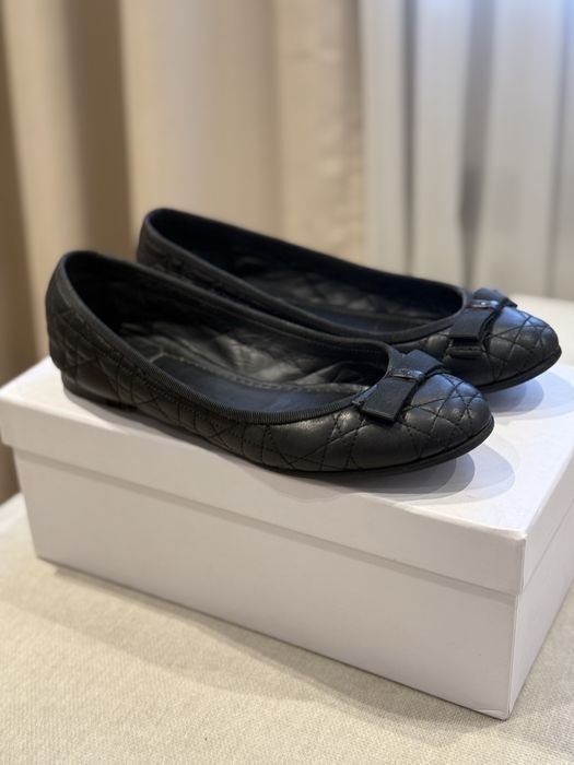 Women Dior Heels Black Leather 37