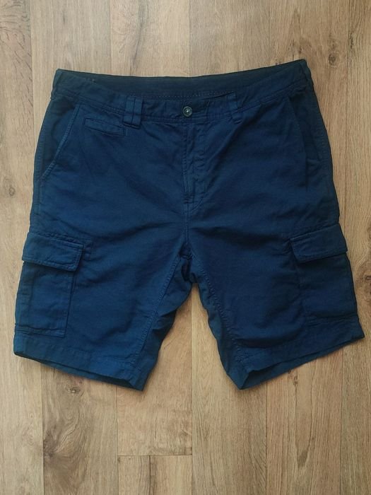 Herren Hackett Cargo Shorts Marineblau Leinen