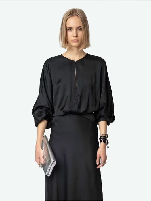 Donna Zadig & Voltaire Abito Nero Satinato