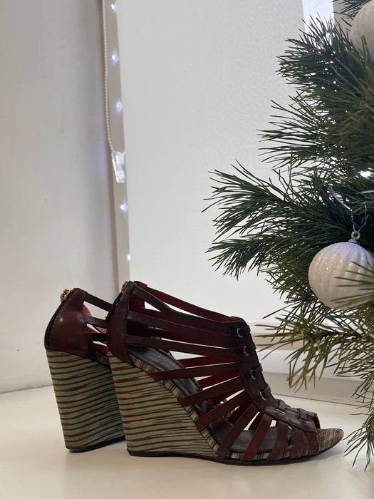 Женские Missoni Туфли Коричневый Кожа 39