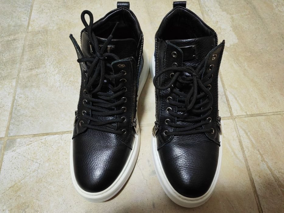 Мужской Nando Muzi Ботинки Чёрный Кожа 42