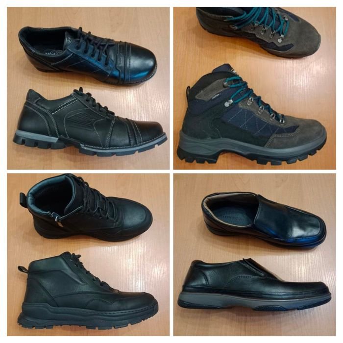 Мужской ECCO Ботинки Чёрный Натуральная кожа 41