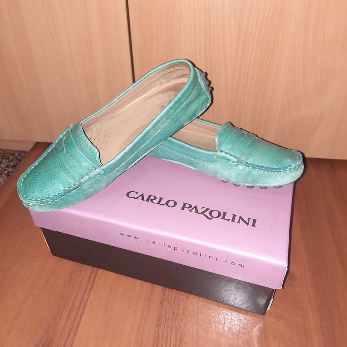Femme Carlo Pazolini Mocassins Vert Cuir 36