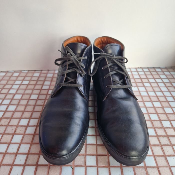 Men Tod's Boots Black Leather 43