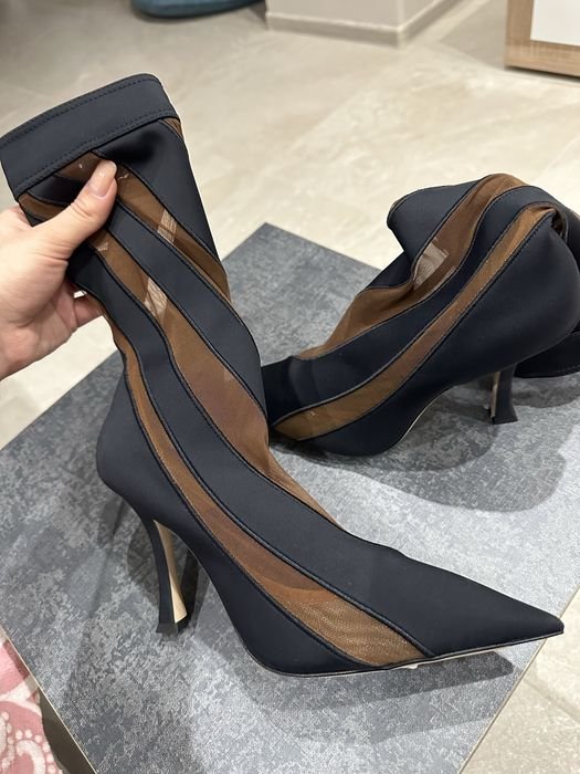 Damen Jimmy Choo Stiefel Schwarz Leder 37