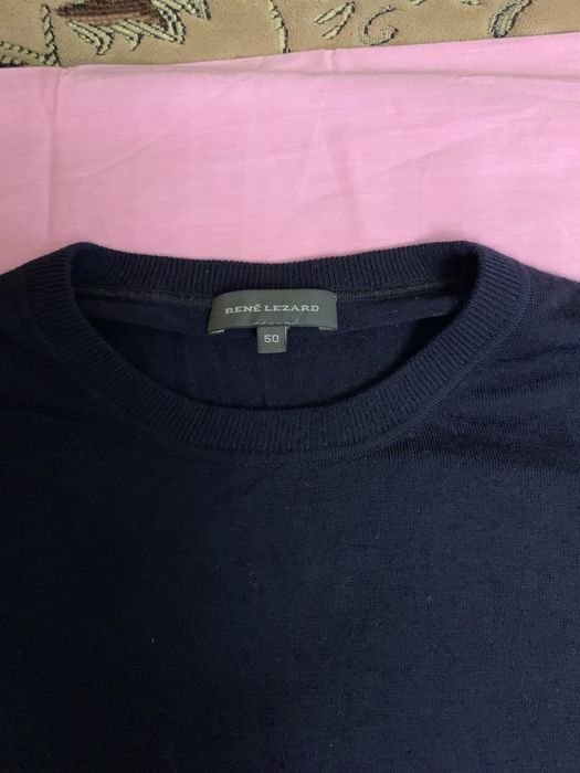 Мужской Rene Lezard Свитер Чёрный Кашемир 38