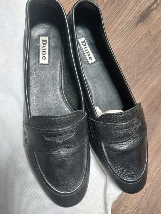 Damen Loafers Schwarz Leder 37.5