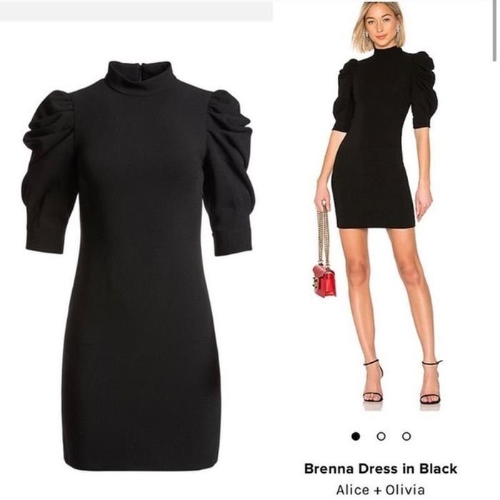 Женское Alice + Olivia Платье Чёрное 34
