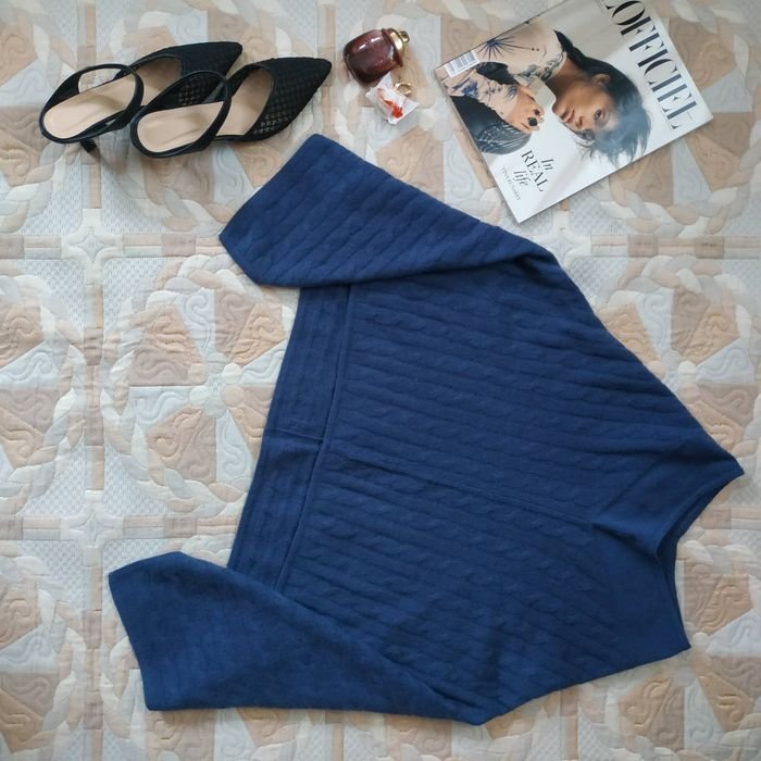 Women Peter Hahn Poncho Navy Cashmere 38