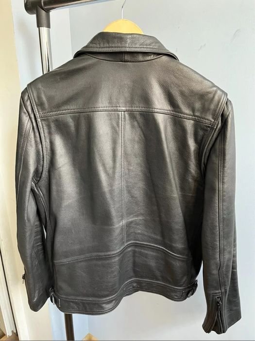Men The Kooples Leather Jacket Black 38
