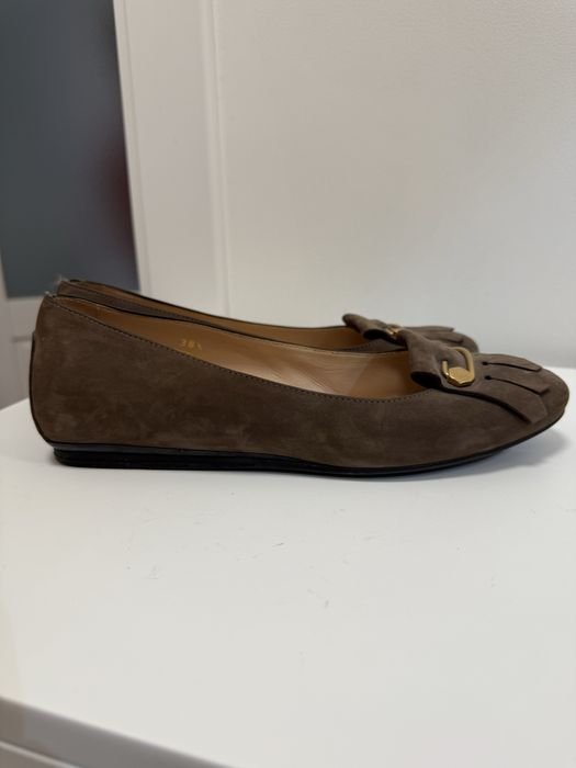 Donna Tod’s Tacchi Marrone Suede 38.5