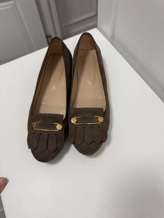 Donna Tod’s Tacchi Marrone Suede 38.5