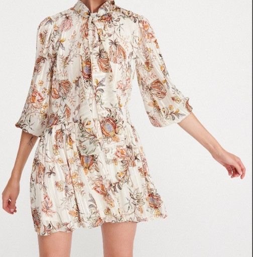 Женский Zimmermann Платье Бежевый Шифон 34