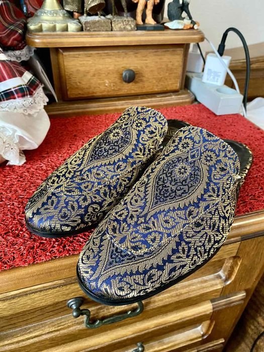 Uomo Kurt Geiger Pantofole Nere Pelle 44